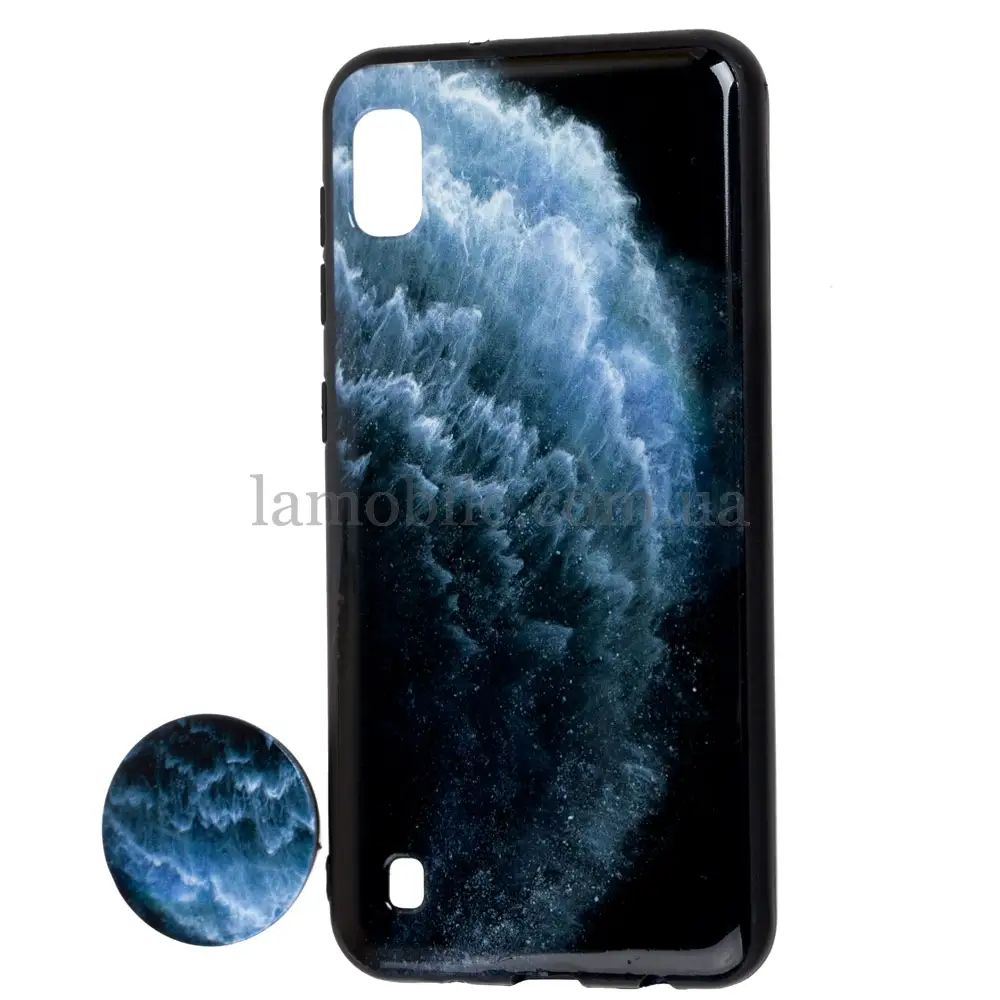 Чохол для Samsung Galaxy A10 (A105) print + popsocket "хвиля"
