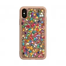 Чехол для iPhone X / Xs Bling World Stone градиент розовый