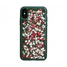 Чехол для iPhone X / Xs Bling World Stone градиент зеленый