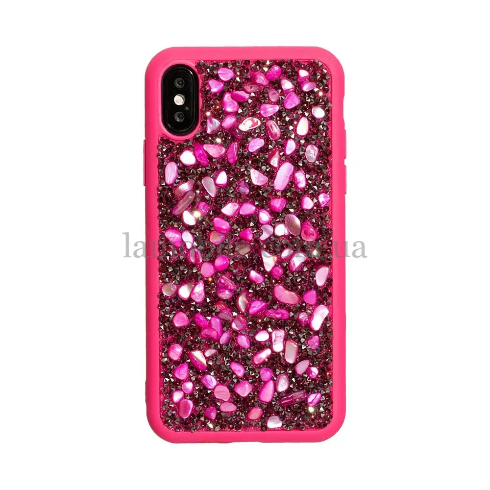 Чохол для iPhone X / Xs Bling World Stone рожевий