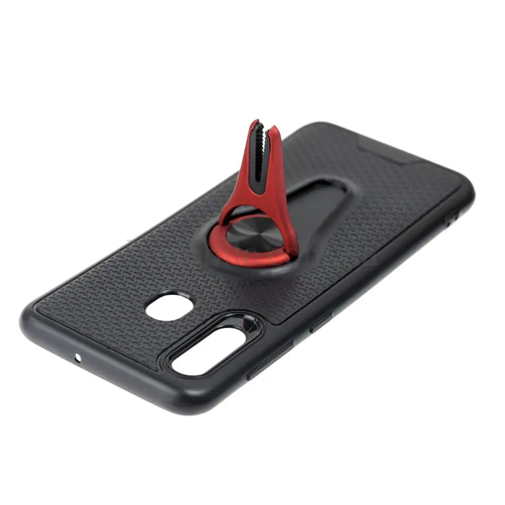 Чохол для Samsung Galaxy A20 / A30 Car mount з магнітом чорно-червоний