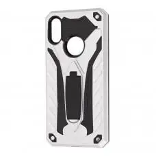 Чехол противоударный для Xiaomi Redmi 7 slingshot серебристый