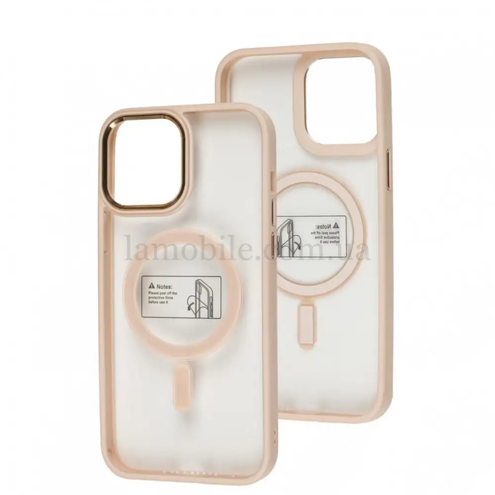 Чохол для iPhone 13 Pro Max Metal Bezel MagSafe рожевий