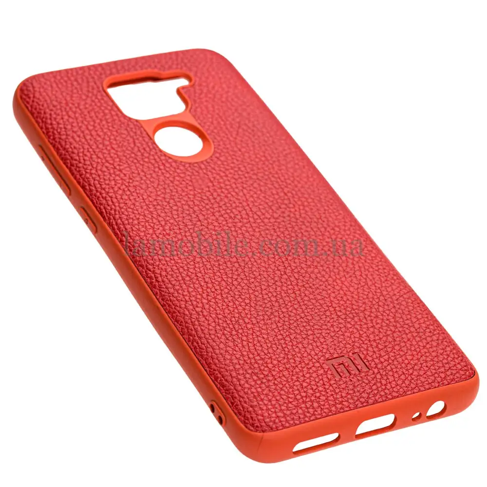 Чохол для Xiaomi Redmi Note 9 Leather cover червоний