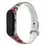 Ремінець для Xiaomi Mi Band 3/4 силіконовий "ажур квіти"