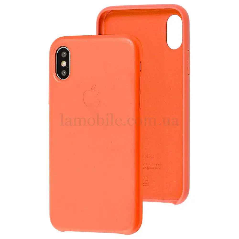 Чехол для iPhone X / Xs  эко-кожа оранжевый