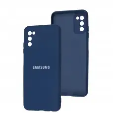 Чехол для Samsung Galaxy A03s (A037) Full camera синий/navy blue