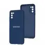 Чохол для Samsung Galaxy A03s (A037) Full camera синій / navy blue