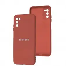 Чехол для Samsung Galaxy A03s (A037) Full camera марсала
