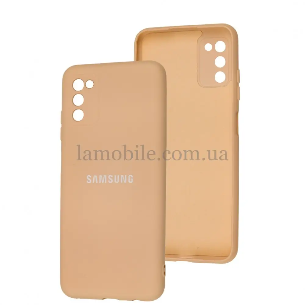 Чохол для Samsung Galaxy A03s (A037) Full camera рожевий / pink