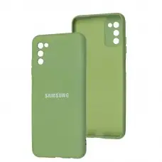 Чехол для Samsung Galaxy A03s (A037) Full camera мятный / mint