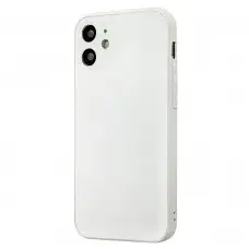 Чохол для iPhone 12 mini glass LV білий