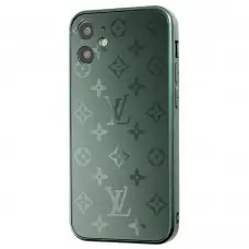 Чохол для iPhone 12 mini glass LV зелений