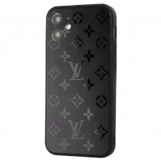Чохол для iPhone 12 mini glass LV чорний