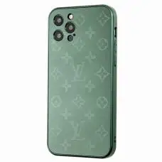 Чохол для iPhone 12 Pro glass LV зелений