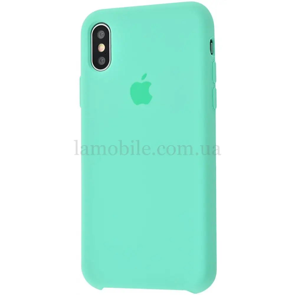 Чехол silicone case для iPhone X / Xs мятный