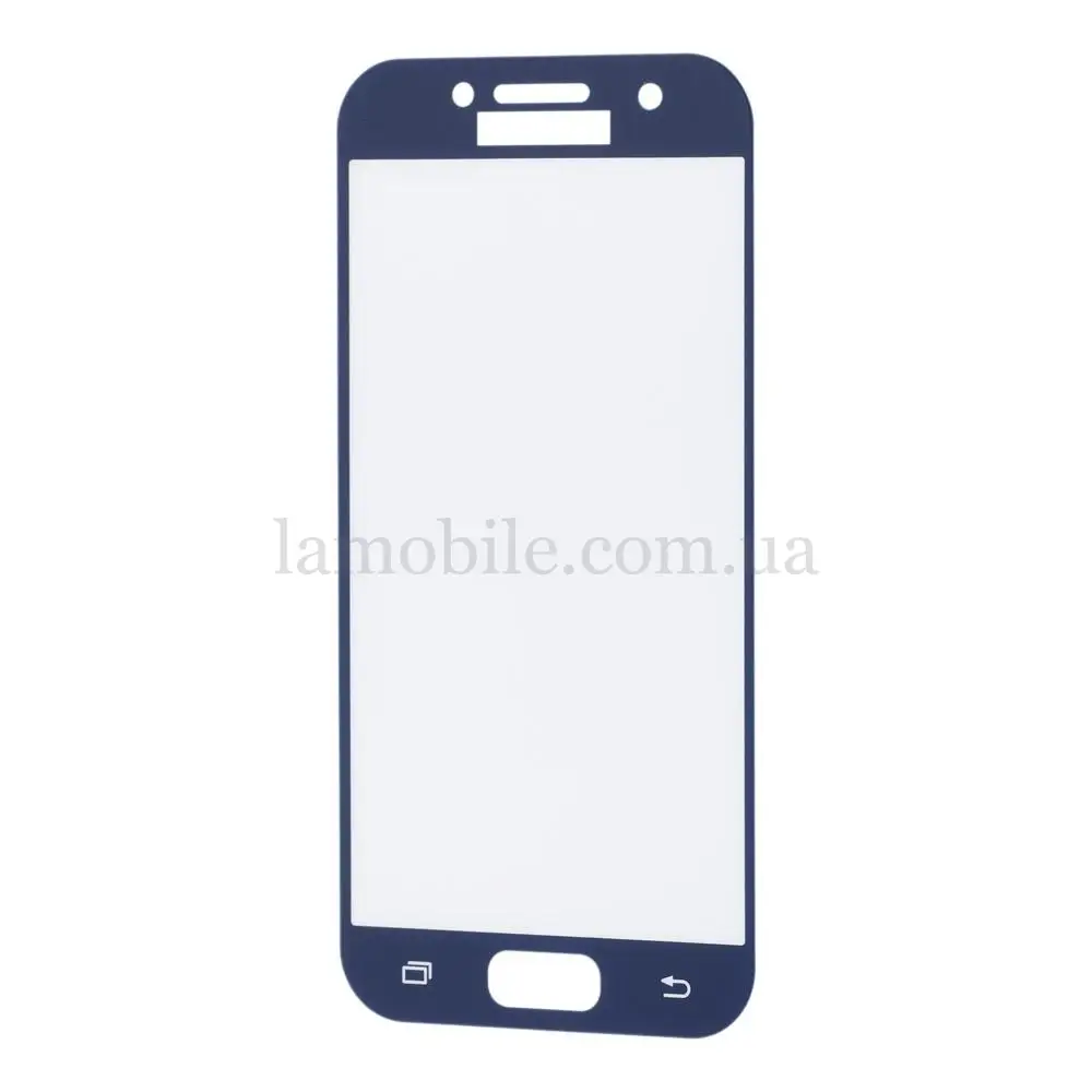 Защитное стекло для Samsung A3/A320 (2017) синий (OEM)