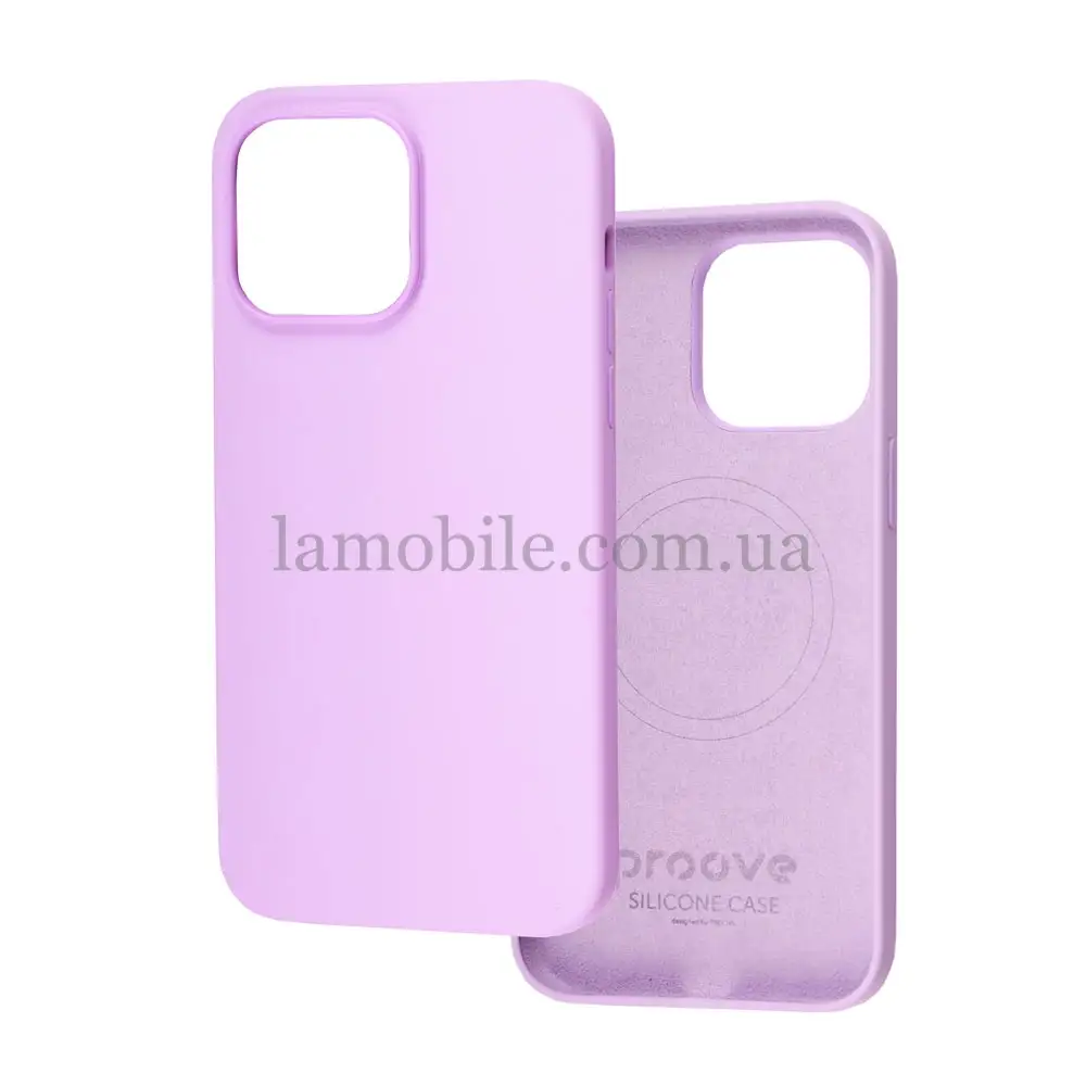 Чохол для iPhone 14 Pro Proove Silicone with MagSafe lilac
