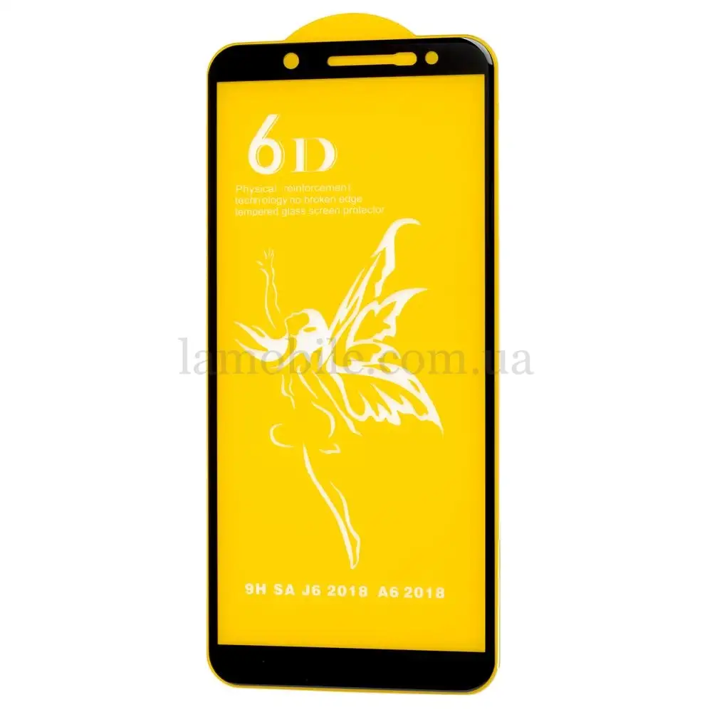 Захисне скло 6D Premium для Samsung Galaxy J6 2018 (J600) чорне (OEM)