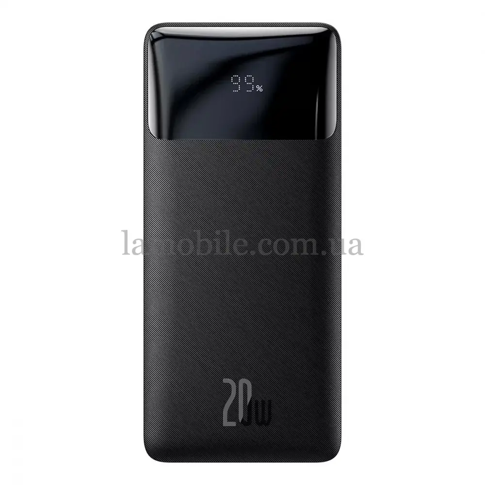 Зовнішній акумулятор Baseus Bipow Overseas 20W 30000 mAh black
