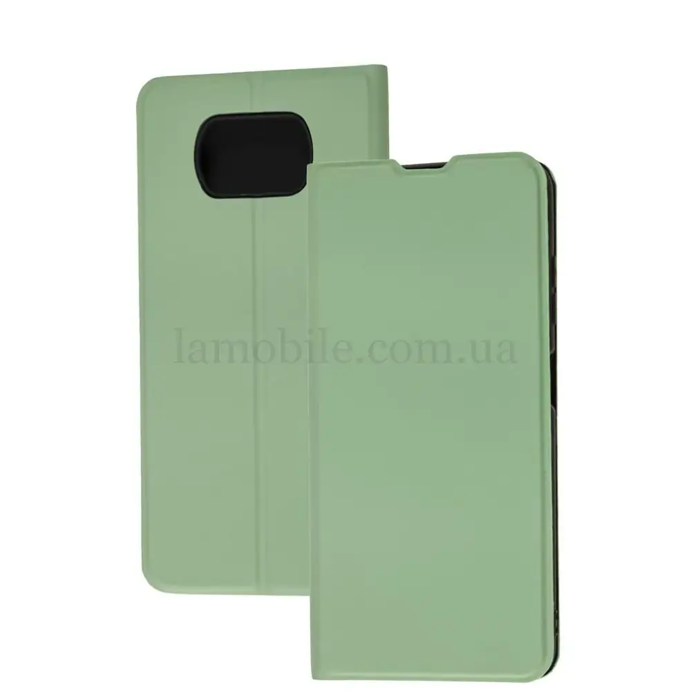 Чехол книжка для Xiaomi Poco X3 Yo мятный