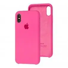 Чехол Silicone для iPhone X / Xs case малиновый / dragon fruit 