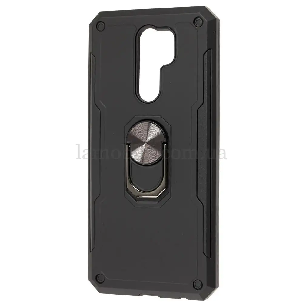 Чехол для Xiaomi Redmi 9 SG Ring с кольцом черный