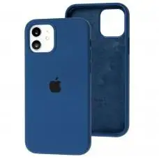 Чехол для iPhone 12 / 12 Pro Silicone Full синий / navy blue