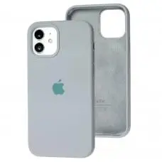 Чехол для iPhone 12 / 12 Pro Silicone Full серый / mist blue