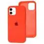 Чохол для iP 12 / 12 Pro Square Full silicone кавуновий / watermelon red