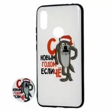 Чехол для Xiaomi Redmi 7 print + popsocket "волк" 