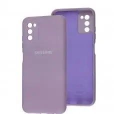 Чехол для Samsung Galaxy A03s (A037) Full camera лиловый