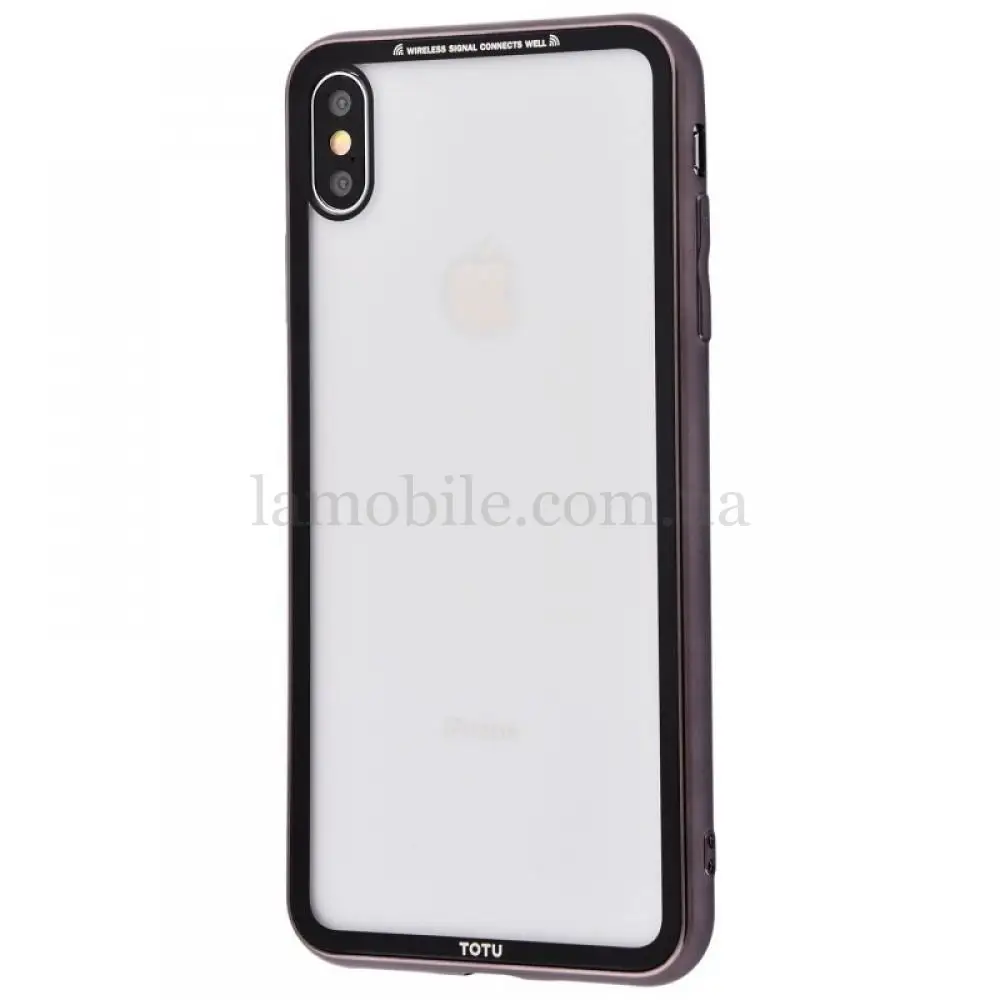 Чехол для iPhone Xs Max Style electroplating черно серый