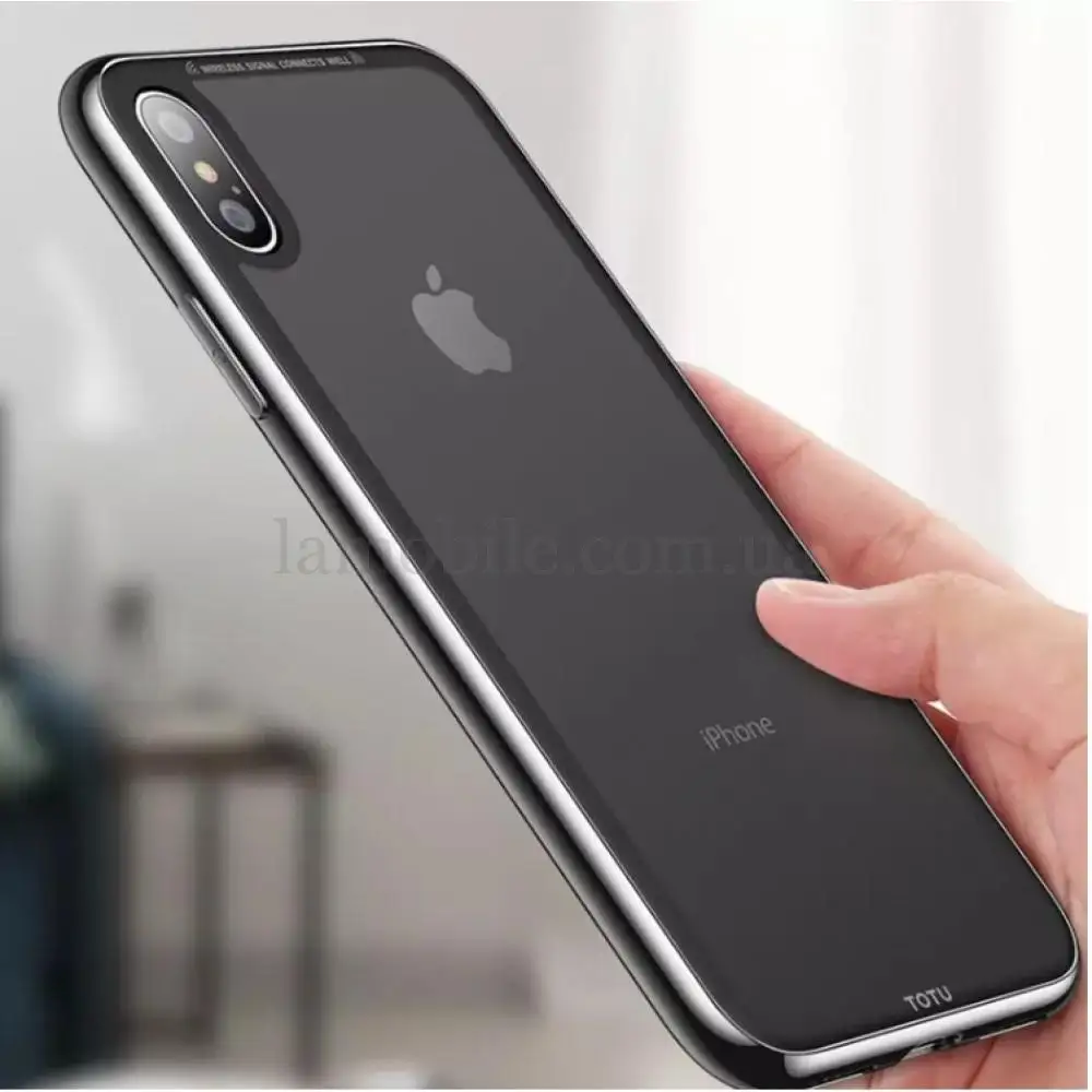 Чехол для iPhone Xs Max Style electroplating черно серый