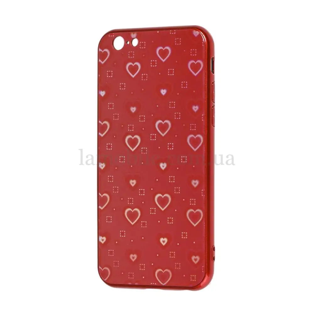 Чехол для iPhone 6 / 6s glass 3D красный