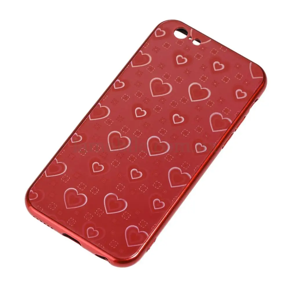 Чехол для iPhone 6 / 6s glass 3D красный
