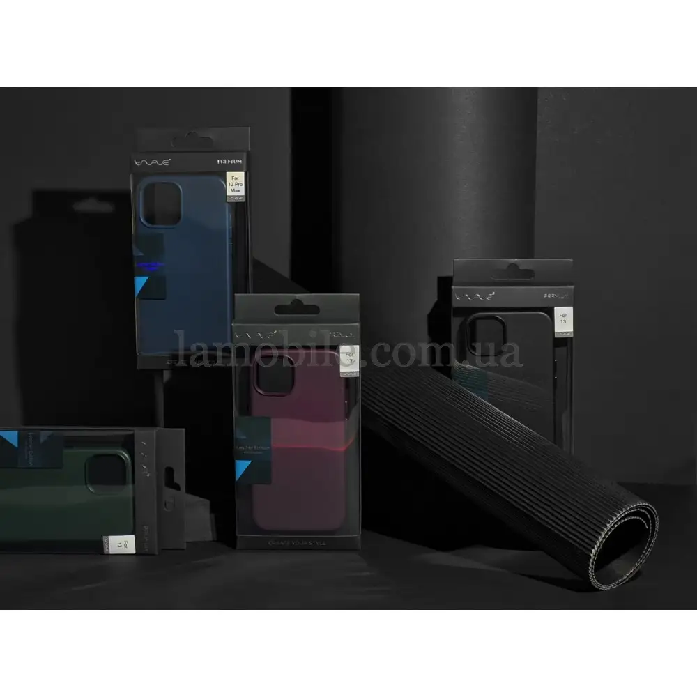 Чехол для iPhone 13 Pro WAVE Premium leather MagSafe black
