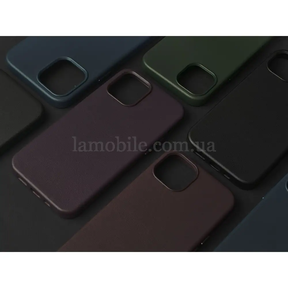 Чехол для iPhone 13 Pro WAVE Premium leather MagSafe black