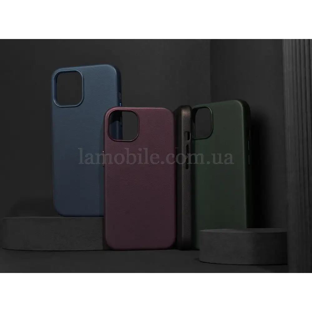 Чехол для iPhone 13 Pro WAVE Premium leather MagSafe black