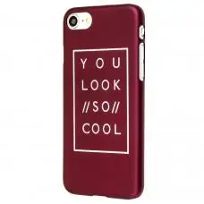 Чохол Daring для iPhone 7/8 бордовий you look