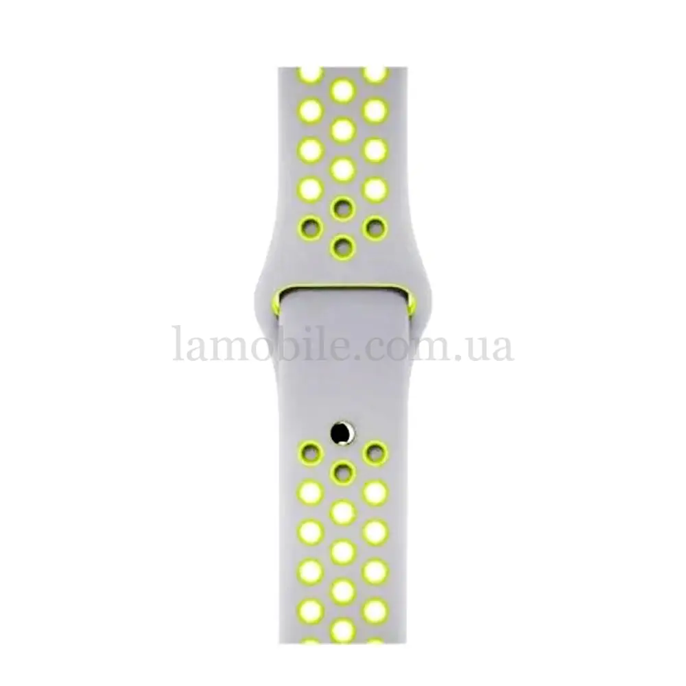 Ремешок для Apple Watch Sport Nike+ 38mm / 40mm серо-лимонный (2)