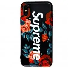 Чехол IMD для iPhone X / Xs "Yang style" красные розы