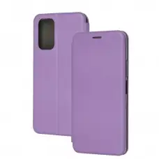 Чехол книжка Premium для Samsung Galaxy A03s (A037) светло-сиреневый