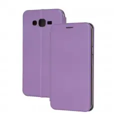 Чехол книжка Premium для Samsung Galaxy J7 (J700) /J7 Neo светло-сиреневый