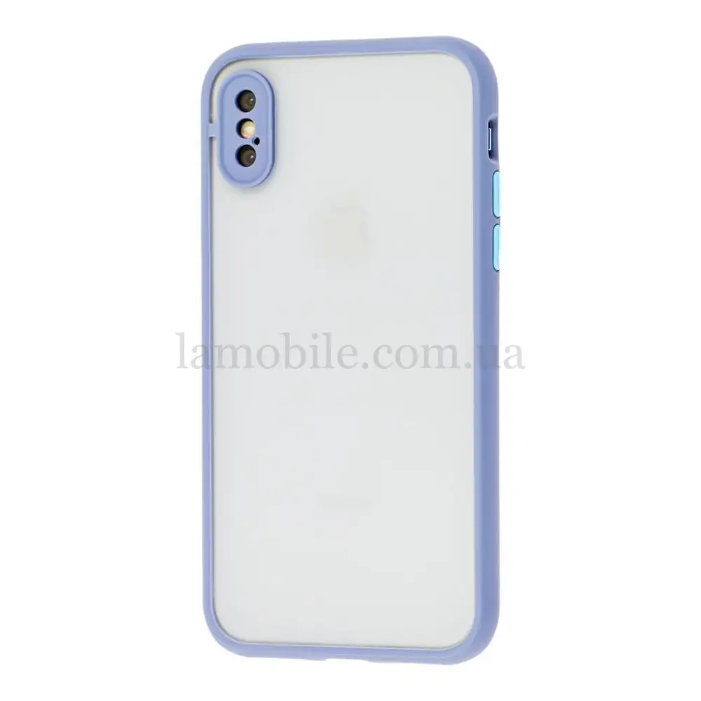 Чехол для iPhone X / Xs LikGus Totu camera protect голубой