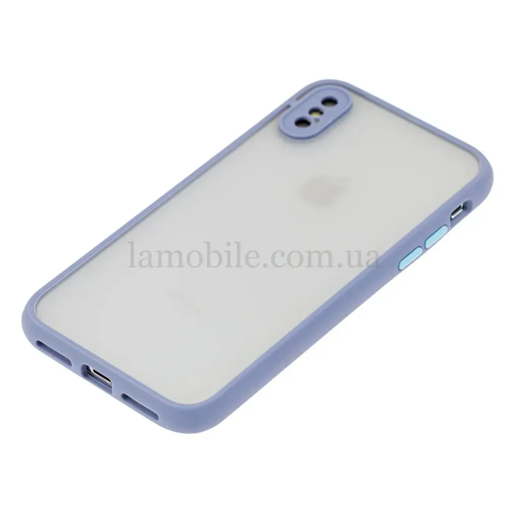 Чехол для iPhone X / Xs LikGus Totu camera protect голубой