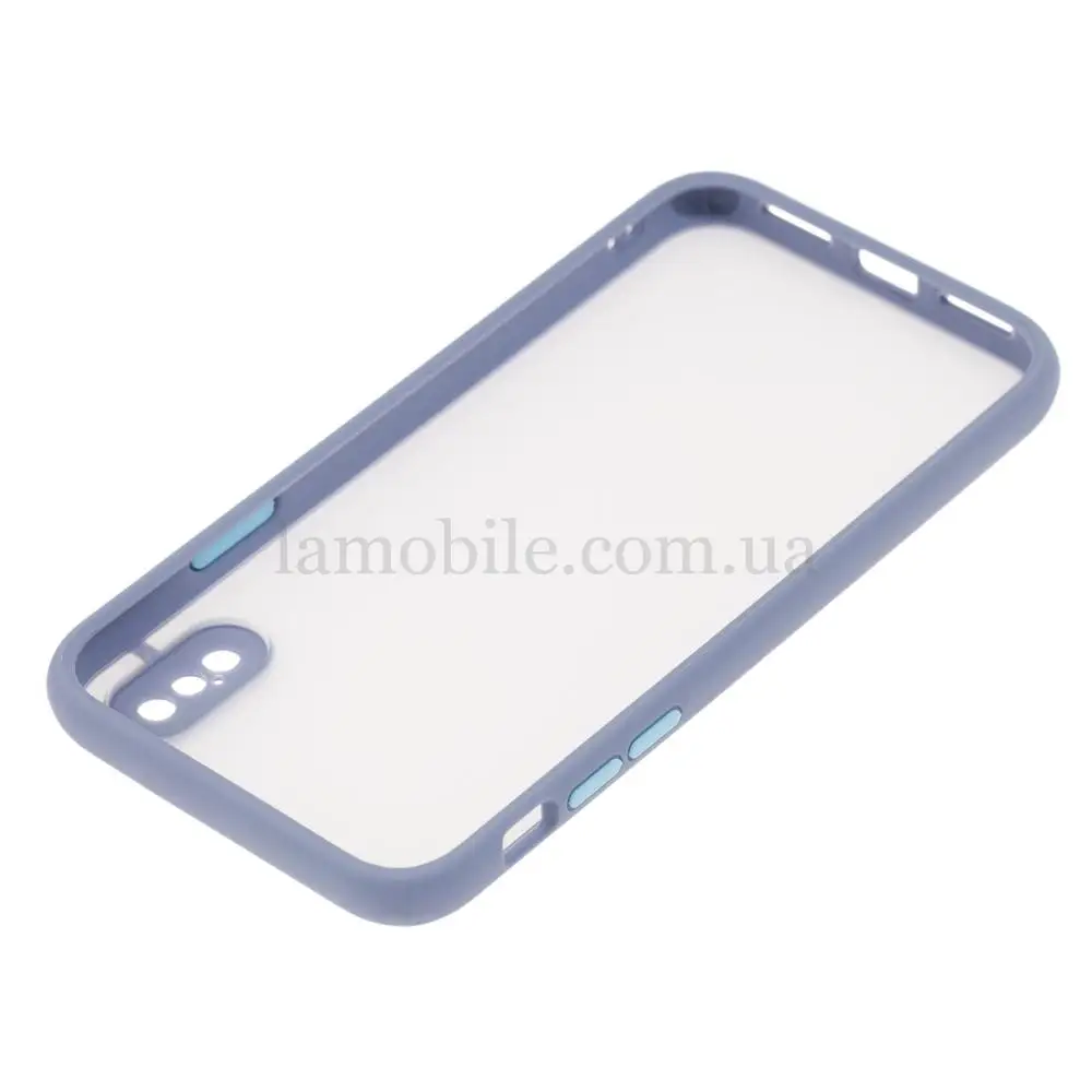 Чехол для iPhone X / Xs LikGus Totu camera protect голубой