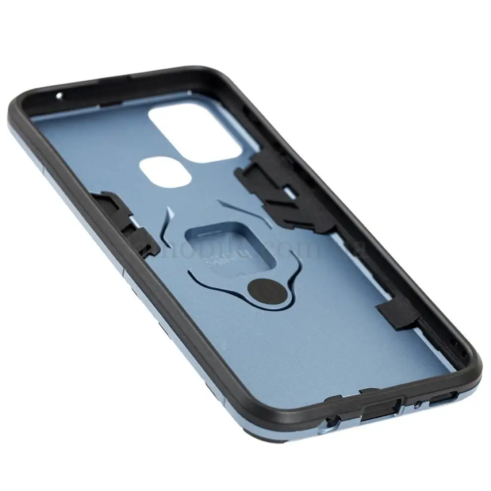 Чохол для Samsung Galaxy M31 (M315) Transformer Ring удароміцний з кільцем сірий