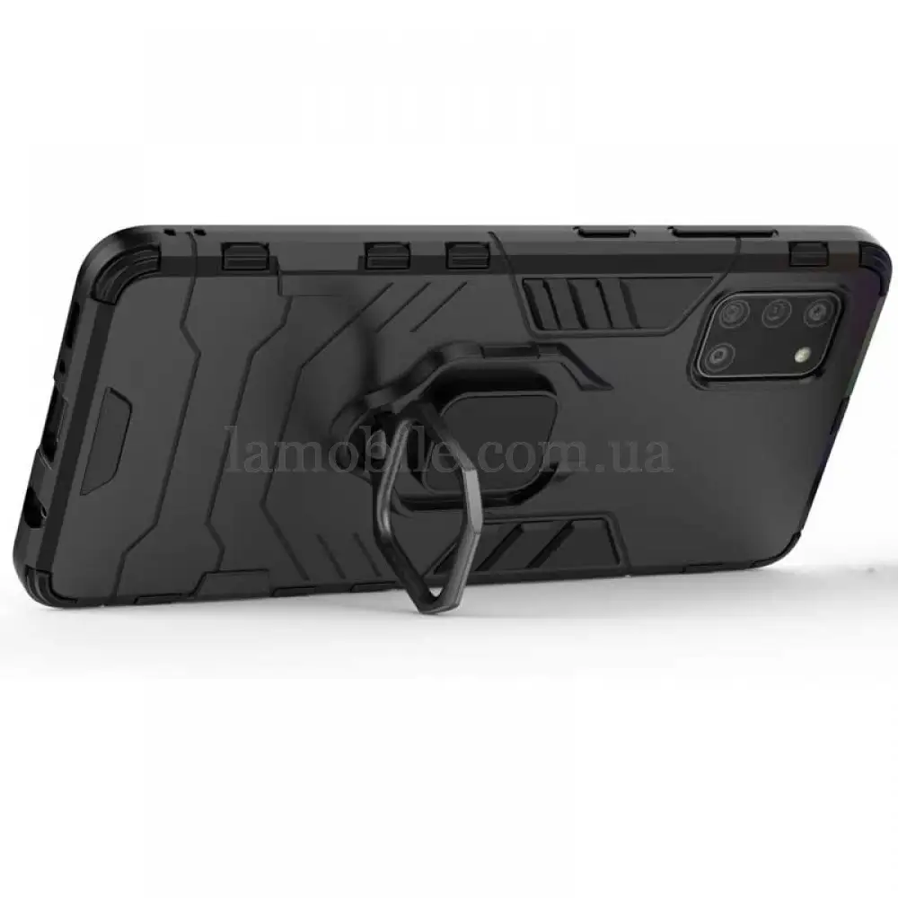 Чохол для Samsung Galaxy A31 (A315) Transformer Ring ударостійкий з кільцем чорний