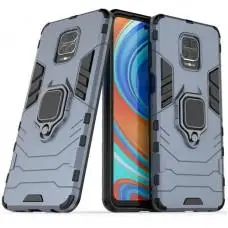 Чохол для Xiaomi  Redmi Note 9s/9 Pro Transformer Ring ударостійкий з кільцем сірий